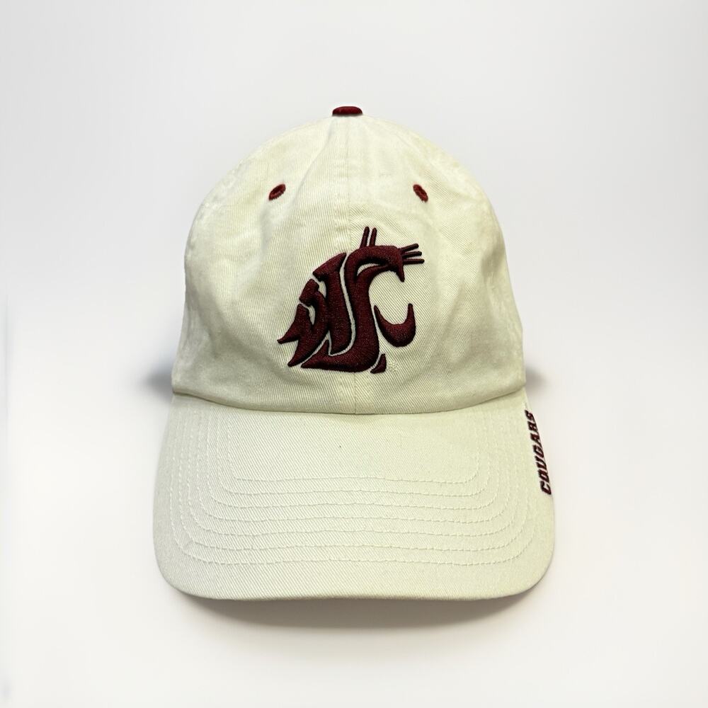 Washington State University WSU Cougars Hat Cap Strapback White '47 Wazzu NCAA